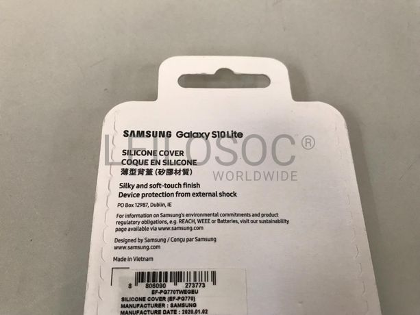 Tampa Traseira Silicone Samsung S10 Lite