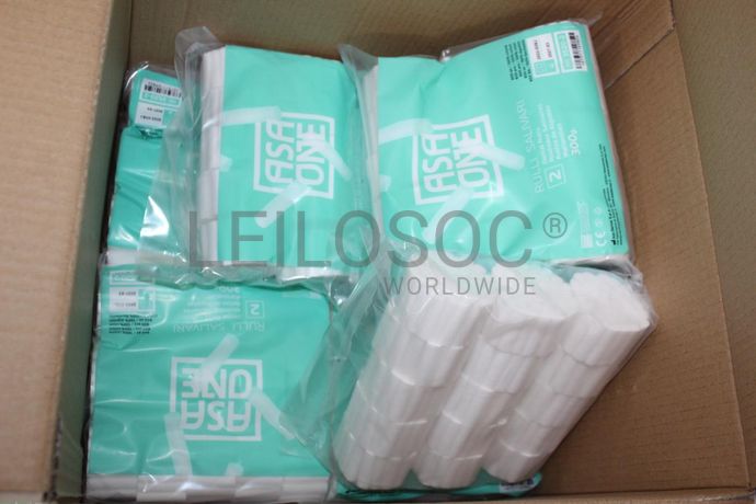 Máscaras Cirúrgicas + Rolos de Algodão + Copos Descartáveis + Desinfetantes