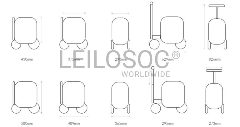Scooter com mala de pilotagem inteligente