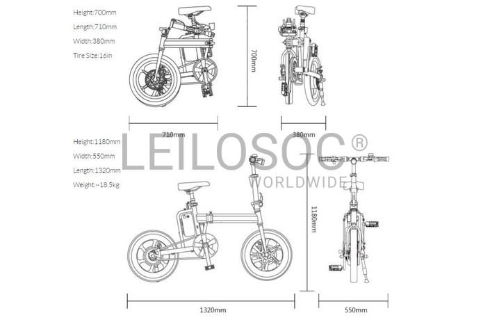 Bicicleta elétrica dobrável 'Airwheel R5'