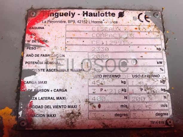 Plataforma Elevatória Haulotte Compact 10