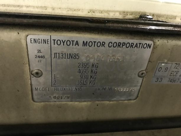 Toyota Hilux 2.4D · Ano 1992