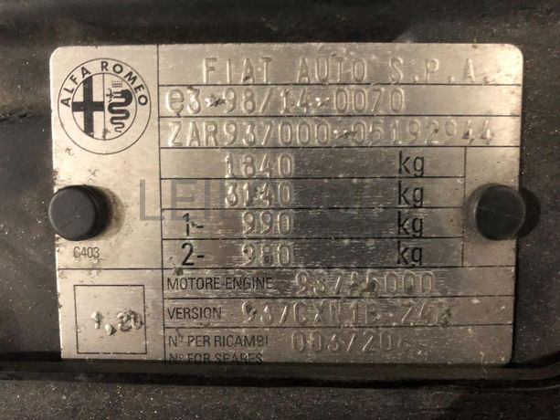 Alfa Romeo 1.9 JTD · Ano 2005