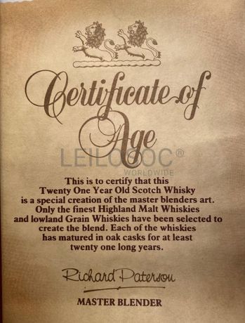 Whisky 'Whyte & Mackay' - 21 Anos