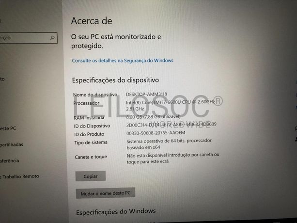Portátil Lenovo T470s