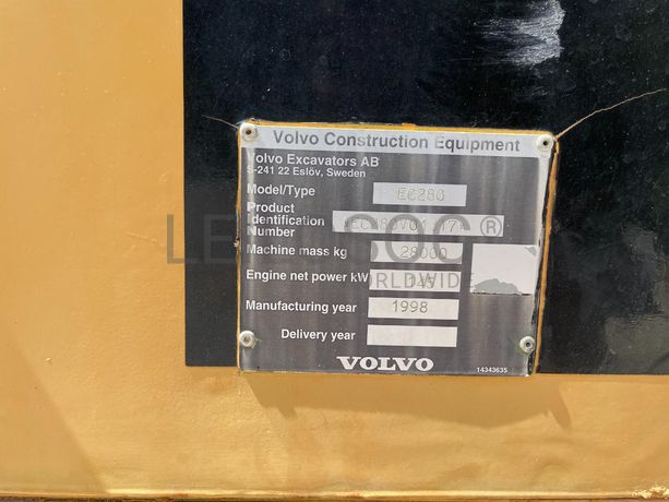 Escavadora Rastos Volvo EC 280