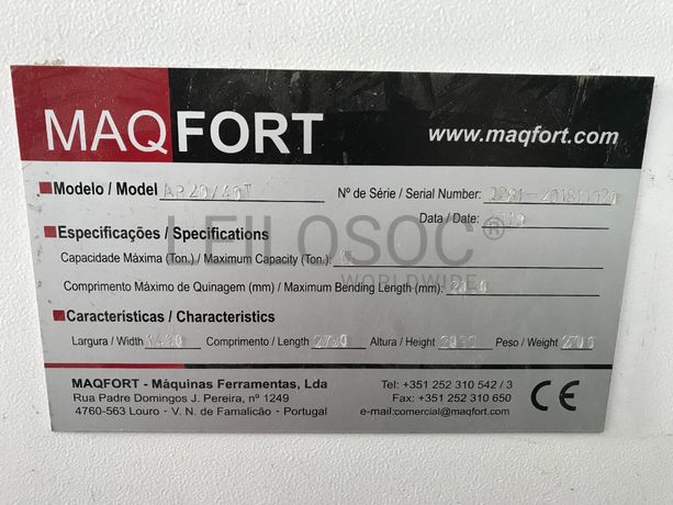 Quinadeira Hidráulica Maqfort