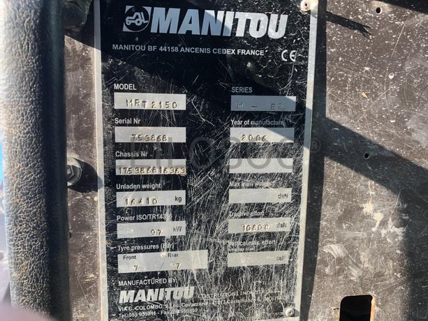 Empilhador Telescópico Manitou MRT 2150