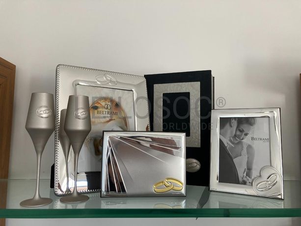 Molduras + Caixa + Copos em Vidro Pintado