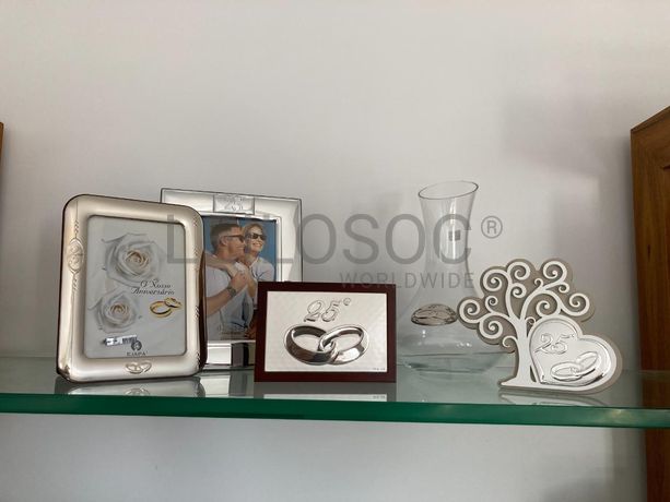 Molduras + Caixa 25 Anos + Bibelot 25 Anos + Decanter em Cristal