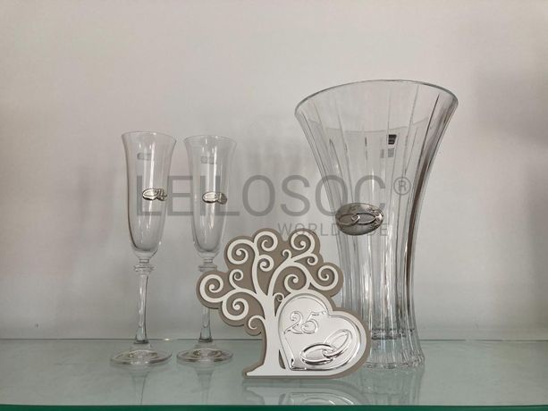 Bibelot 25 Anos + Jarra com 2 copos de cristal