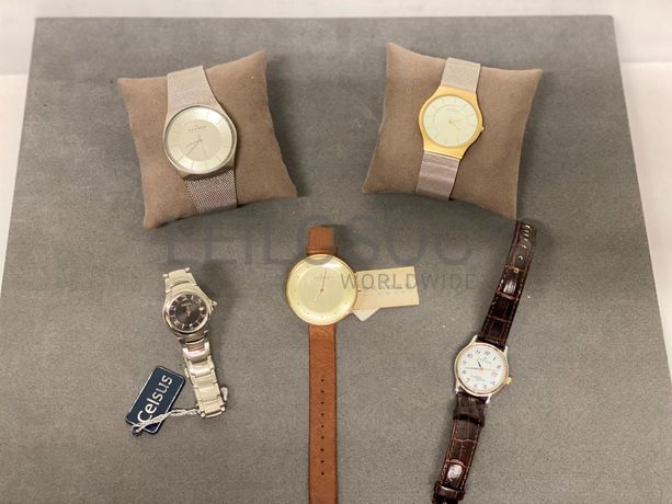 Relógios de diversas marcas e materiais