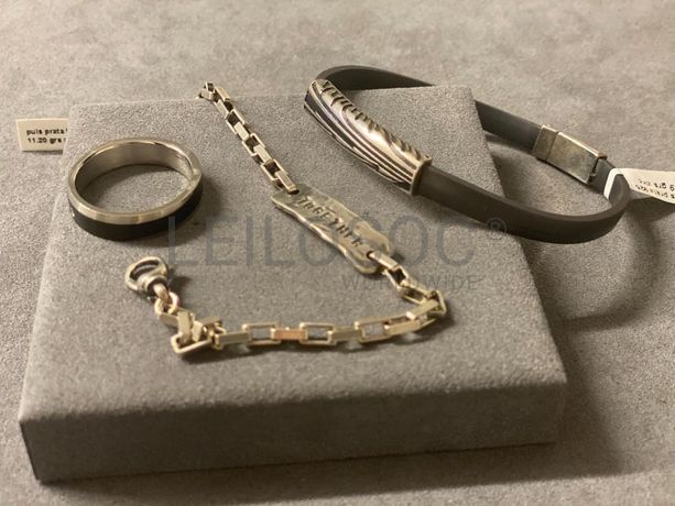 Pulseiras + Anel em prata e outros materiais