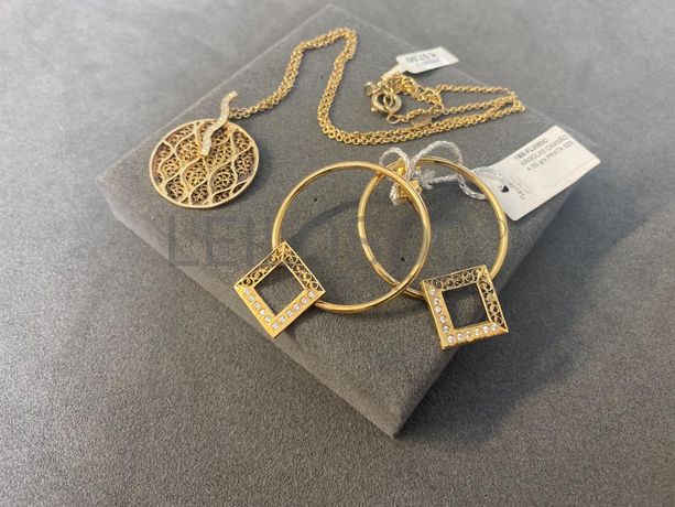 Par de Brincos em Filigrana + Fios