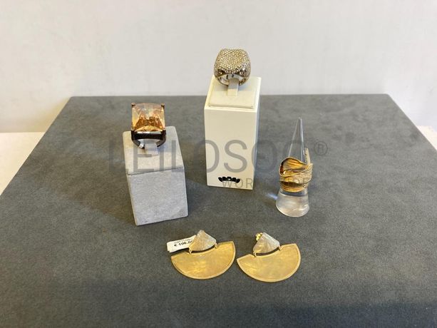 Par de brincos + Anéis