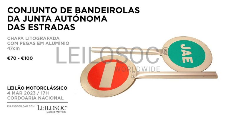 Conjunto de bandeirolas da Junta Autónoma das Estradas