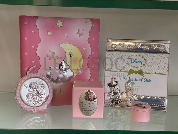 Mealheiro + Moldura de Bebé + Medalha de Berço + Álbum de Fotografias + Caixa para dente