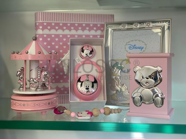 Mealheiro + Moldura de Bebé + Porta-chupetas + Caixa de Música + Álbum de Fotografias