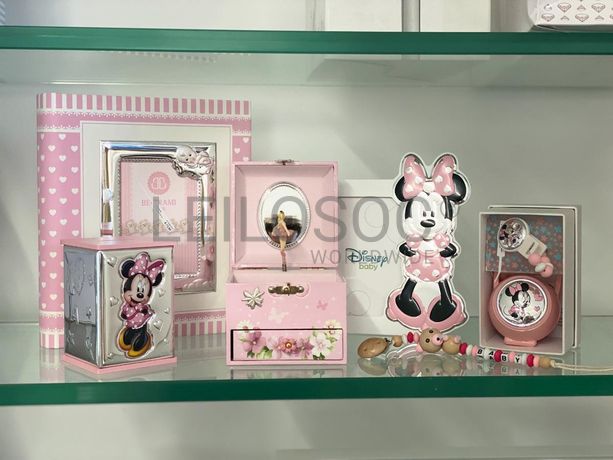 Mealheiro + Moldura de Bebé + Porta-chupetas + Caixa de Música + Álbum de Fotografias