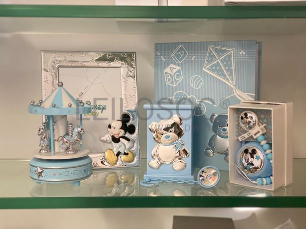 Mealheiro + Moldura de Bebé + Porta-chupetas + Caixa de Música + Álbum de Fotografias