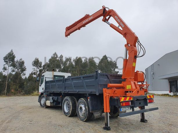Renault Premium com Grua Atlas Copco 13.01 Basculante
