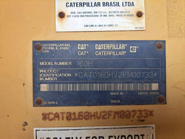 Niveladora Caterpillar 160H · Samba Caju