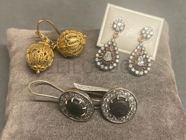 Brincos em prata e outros materiais