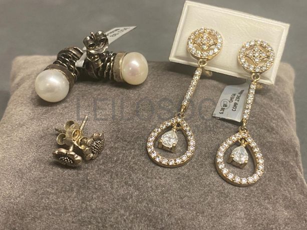 Brincos em prata e outros materiais