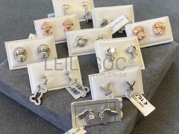 Brincos em prata e outros materiais