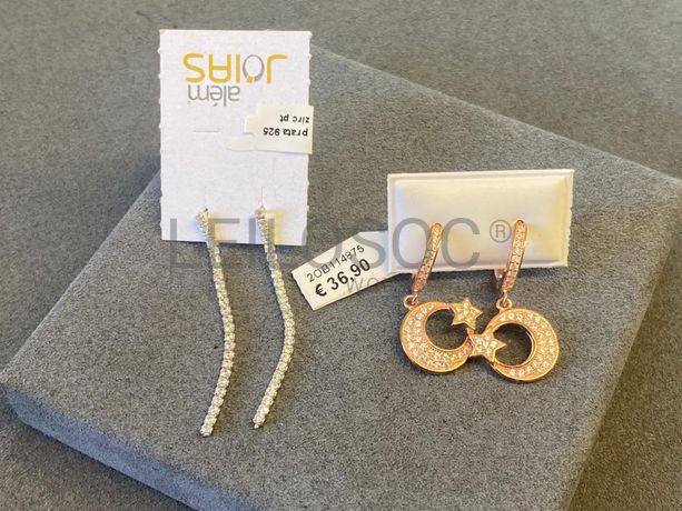 Brincos em prata e outros materiais