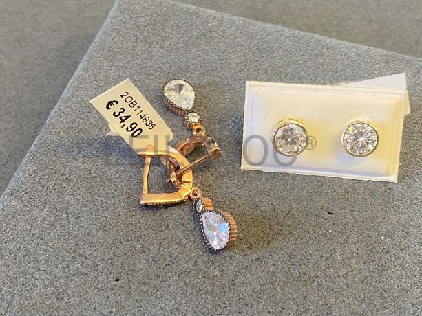 Brincos em prata e outros materiais