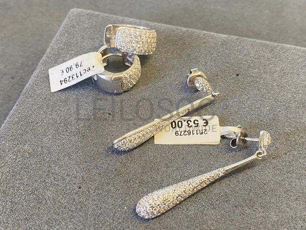 Brincos em prata e outros materiais