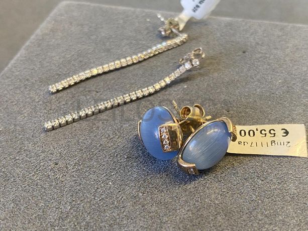 Brincos em prata e outros materiais