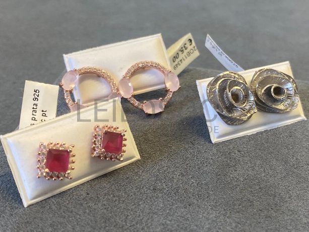 Brincos em prata e outros materiais