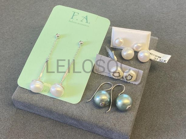 Brincos em prata e outros materiais