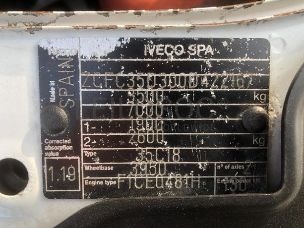 Iveco Daily Frigorífico · Ano 2010