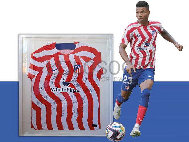 Camisola de Reinildo Mandava Assinada pelos Jogadores do Club Atlético de Madrid