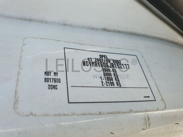 Opel Movano 2.3 CDTI · Ano 2018