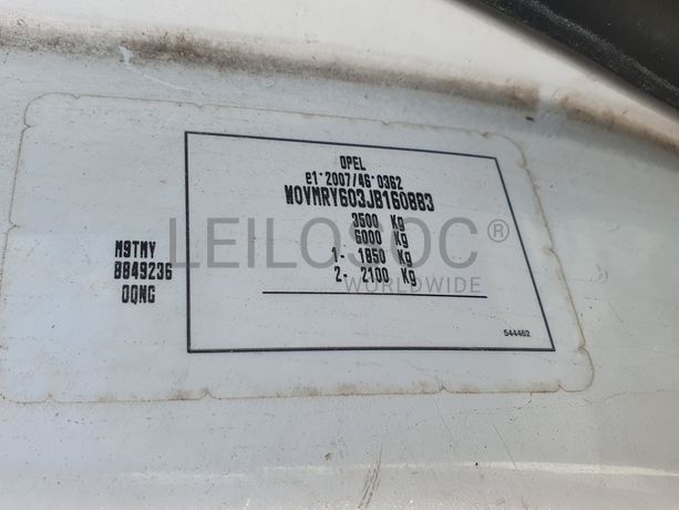 Opel Movano 2.3 CDTI · Ano 2018