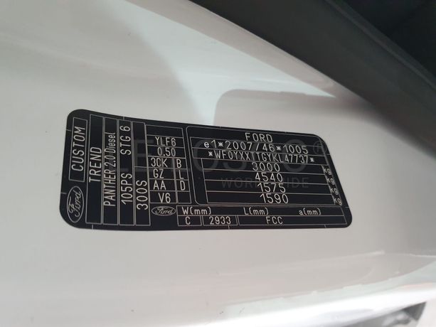 Ford Transit Custom · Ano 2019