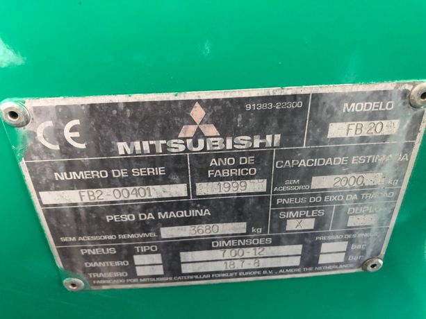 Empilhador Elétrico Mitsubishi FB20
