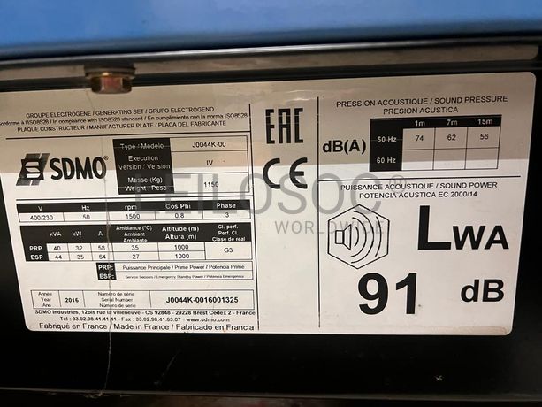 1 Generateur KOHLER J0044K