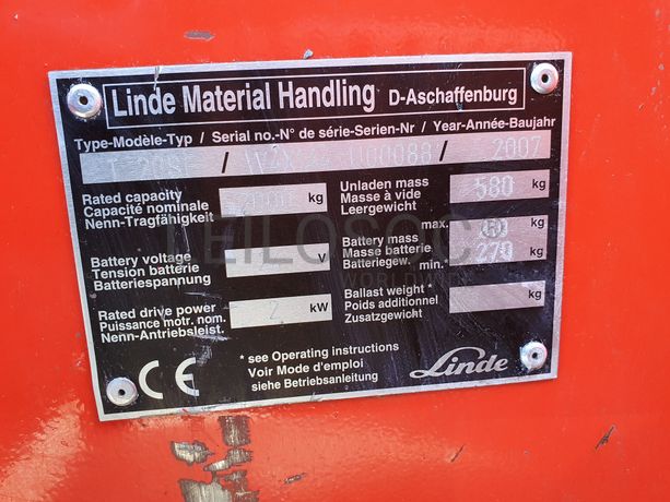 Porta Paletes Linde T20 SF