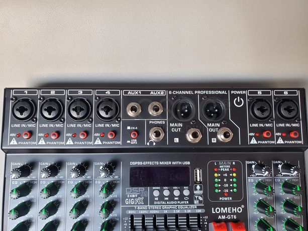 Mesa Mistura Profissional 6 Canais