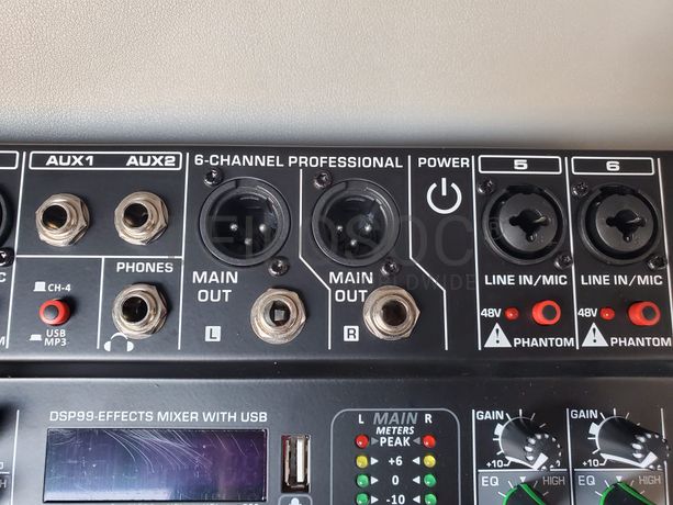 Mesa Mistura Profissional 6 Canais