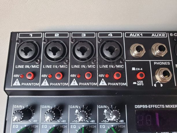 Mesa Mistura Profissional 6 Canais