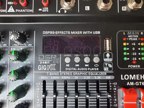 Mesa Mistura Profissional 6 Canais