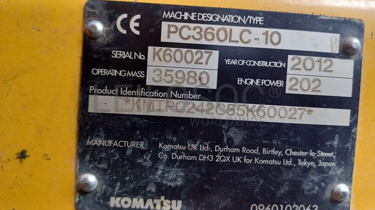 Giratória Komatsu PC 360 LC