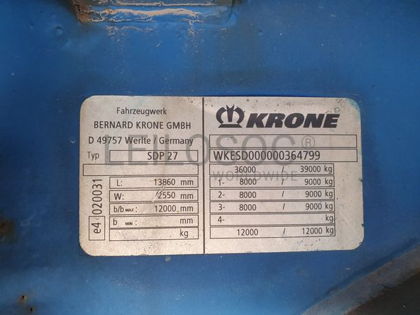 Semirreboque Krone · Ano 2007