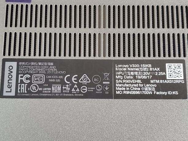 Portátil Lenovo V330